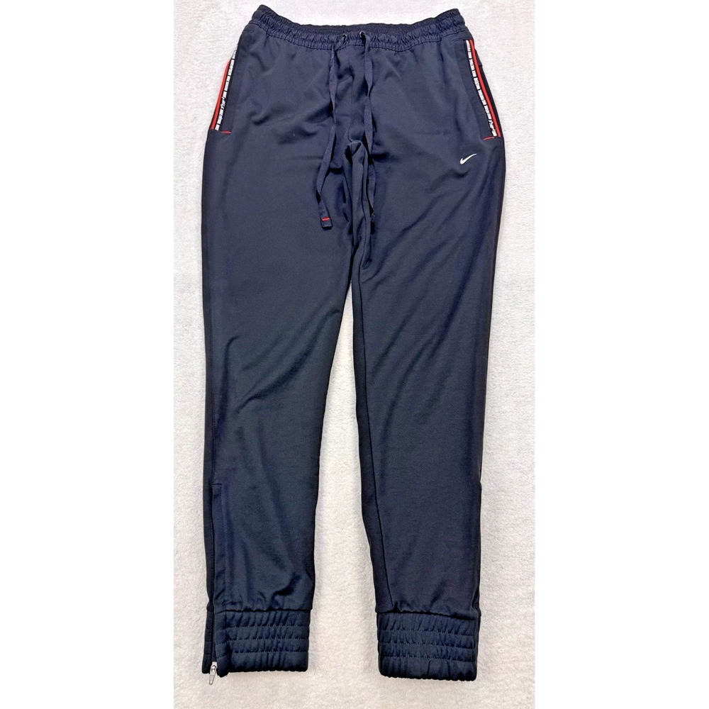 Nike F.C. Joggers Women M Black Zip Ankle Pockets Drawstring‎ Soccer DC9067-010